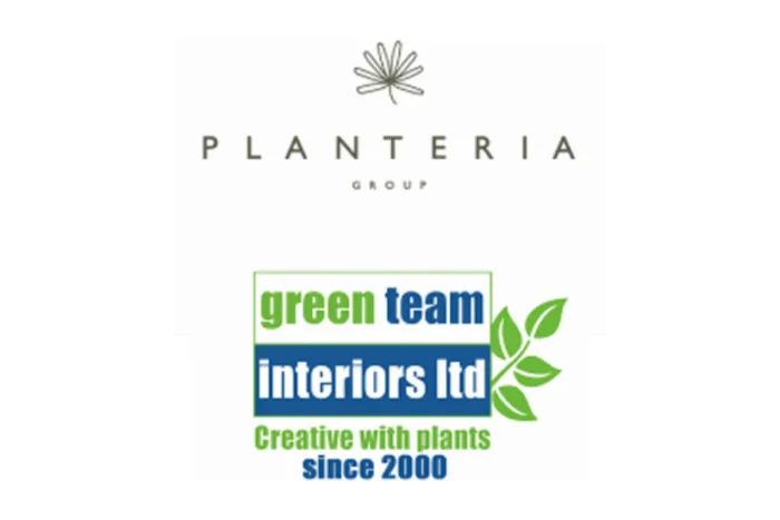 The Planteria Group and Green Team Interiors logos